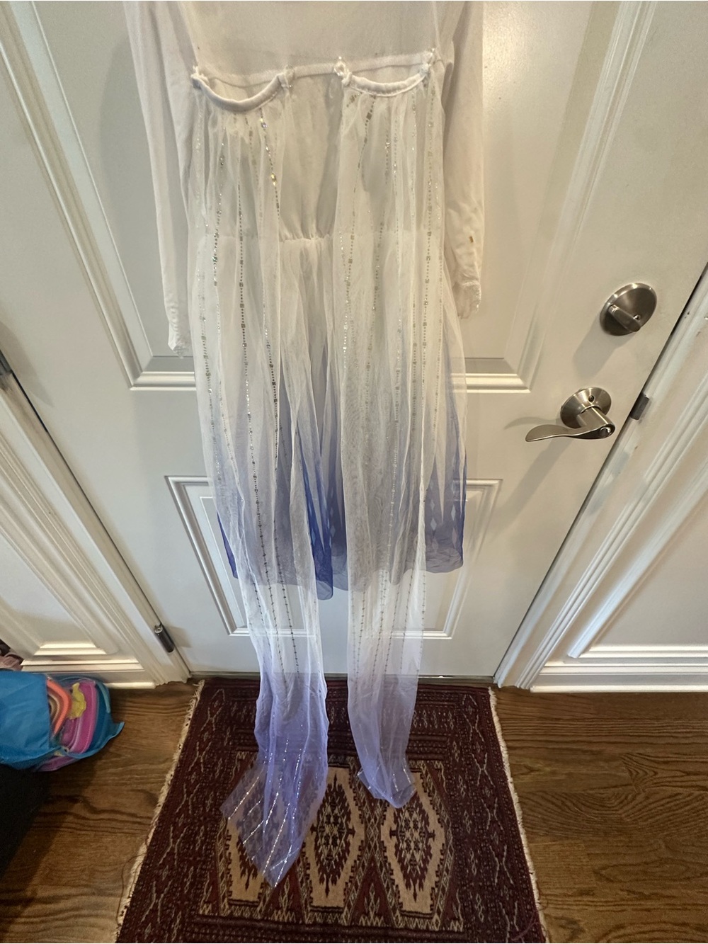 Disney frozen Purple Ombre Tulle Costume Dress with 2 removable cape 3/4 - Picture 3 of 4